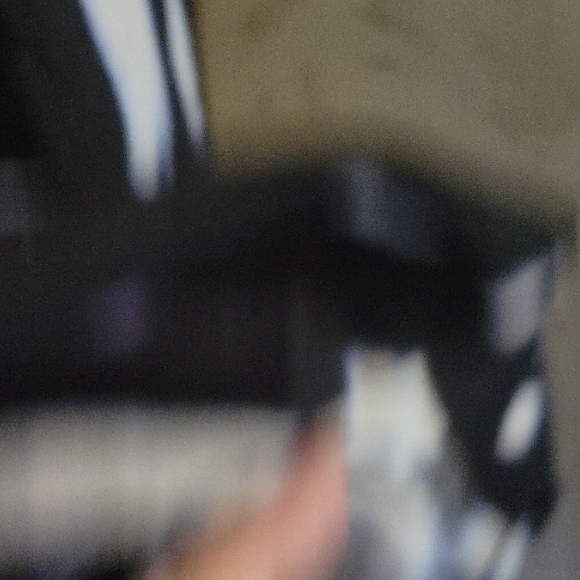 DKNY Pure SzSM Linen Black and White Patterned 3/4 sleeve crop Top - Picture 3 of 6